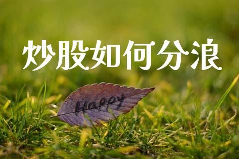 炒股如何分浪_https://m.jnbaishite.cn_财经新闻_第1张