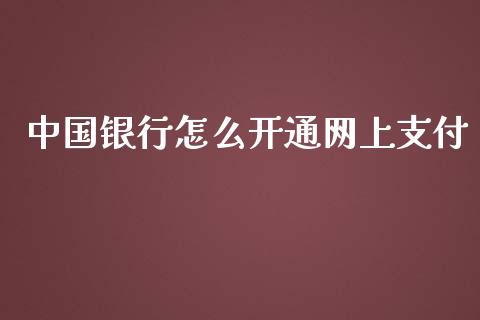 中国银行怎么开通网上支付_https://m.jnbaishite.cn_金融市场_第1张