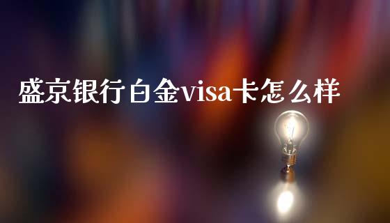 盛京银行白金visa卡怎么样_https://m.jnbaishite.cn_财经新闻_第1张