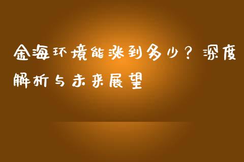 金海环境能涨到多少？深度解析与未来展望_https://m.jnbaishite.cn_投资管理_第1张