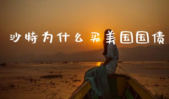 沙特为什么买美国国债_https://m.jnbaishite.cn_投资管理_第1张