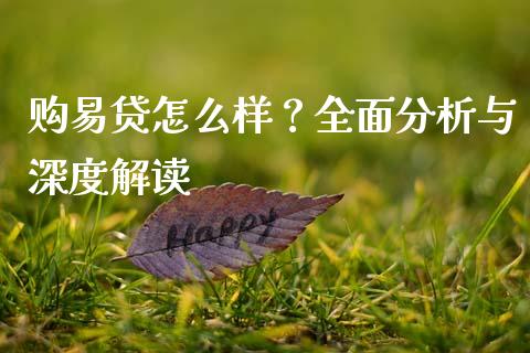 购易贷怎么样?全面分析与深度解读_金融市场_第1张_财经新闻_投资管理_金融市场_期货研报 购易贷怎么样?全面分析与深度解读_https://m.jnbaishite.cn_金融市场_第1张