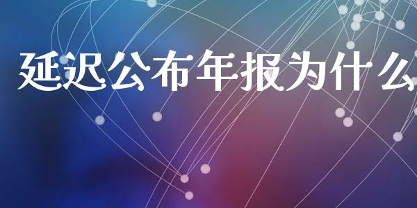 延迟公布年报为什么_https://m.jnbaishite.cn_投资管理_第1张