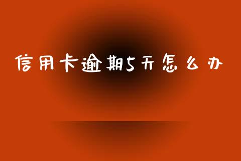 信用卡逾期5天怎么办_https://m.jnbaishite.cn_金融市场_第1张
