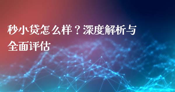 秒小贷怎么样？深度解析与全面评估_https://m.jnbaishite.cn_财经新闻_第1张