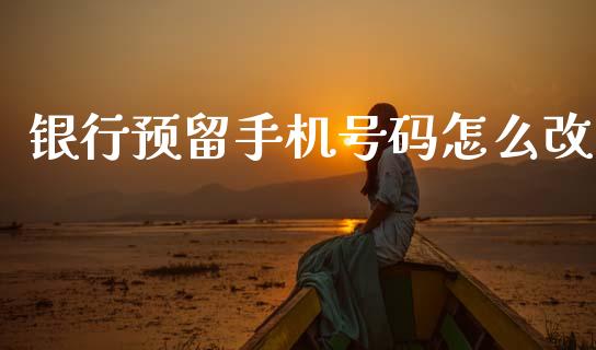 银行预留手机号码怎么改_https://m.jnbaishite.cn_期货研报_第1张