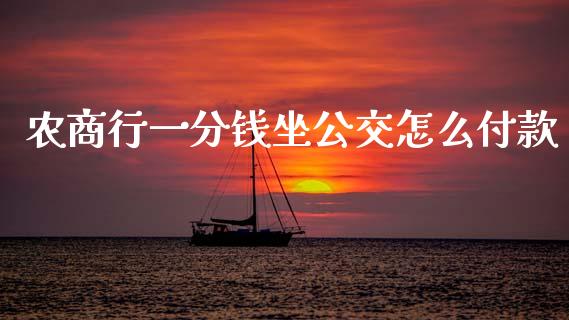 农商行一分钱坐公交怎么付款_https://m.jnbaishite.cn_金融市场_第1张