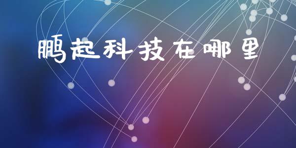 鹏起科技在哪里_https://m.jnbaishite.cn_金融市场_第1张