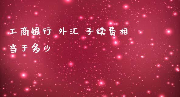 工商银行 外汇 手续费相当于多少_https://m.jnbaishite.cn_财经新闻_第1张