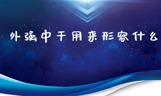 外强中干用来形容什么_https://m.jnbaishite.cn_期货研报_第1张