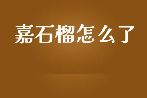 嘉石榴怎么了_https://m.jnbaishite.cn_财经新闻_第1张