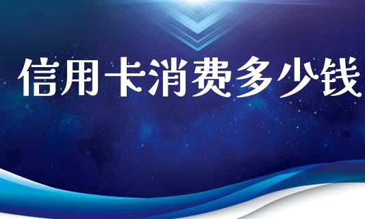 信用卡消费多少钱_https://m.jnbaishite.cn_期货研报_第1张