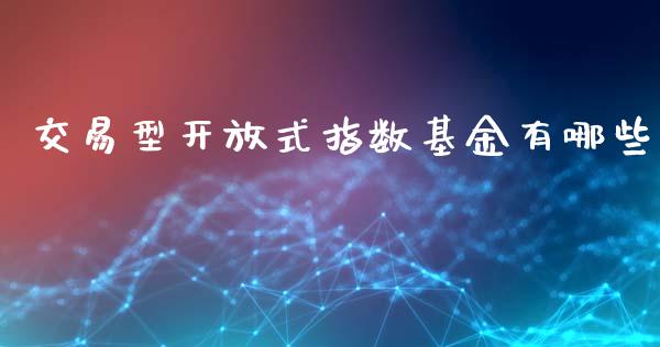 交易型开放式指数基金有哪些_https://m.jnbaishite.cn_投资管理_第1张