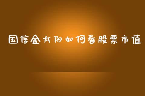 国信金太阳如何看股票市值_https://m.jnbaishite.cn_财经新闻_第1张