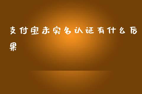 支付宝未实名认证有什么后果_https://m.jnbaishite.cn_期货研报_第1张