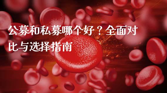 公募和私募哪个好？全面对比与选择指南_https://m.jnbaishite.cn_投资管理_第1张