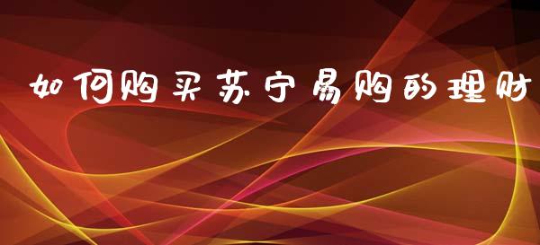 如何购买苏宁易购的理财_https://m.jnbaishite.cn_投资管理_第1张