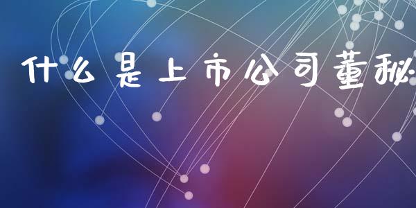 什么是上市公司董秘_https://m.jnbaishite.cn_金融市场_第1张