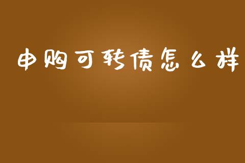 申购可转债怎么样_https://m.jnbaishite.cn_投资管理_第1张