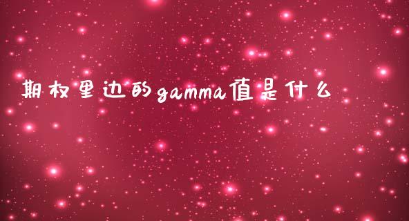 期权里边的gamma值是什么_https://m.jnbaishite.cn_期货研报_第1张