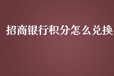 招商银行积分怎么兑换_https://m.jnbaishite.cn_投资管理_第1张