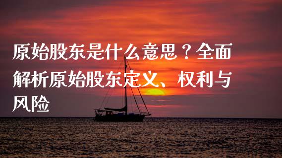 原始股东是什么意思？全面解析原始股东定义、权利与风险_https://m.jnbaishite.cn_投资管理_第1张