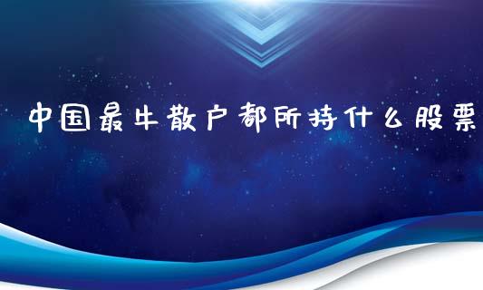 中国最牛散户都所持什么股票_https://m.jnbaishite.cn_期货研报_第1张