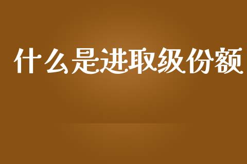 什么是进取级份额_https://m.jnbaishite.cn_财经新闻_第1张