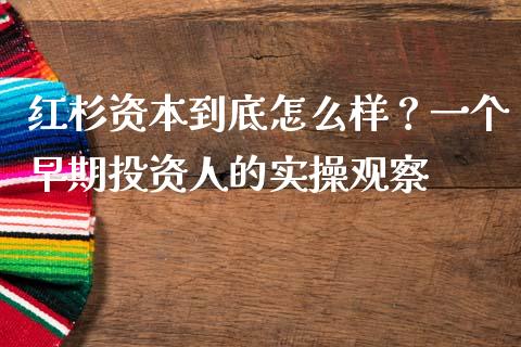 红杉资本到底怎么样？一个早期投资人的实操观察_https://m.jnbaishite.cn_财经新闻_第1张
