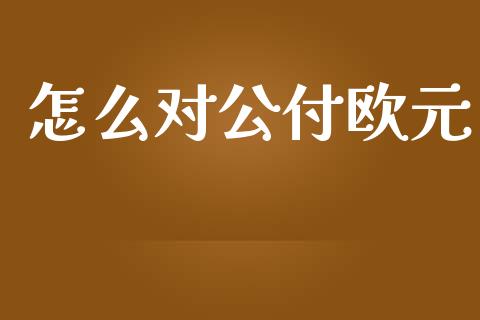 怎么对公付欧元_https://m.jnbaishite.cn_投资管理_第1张