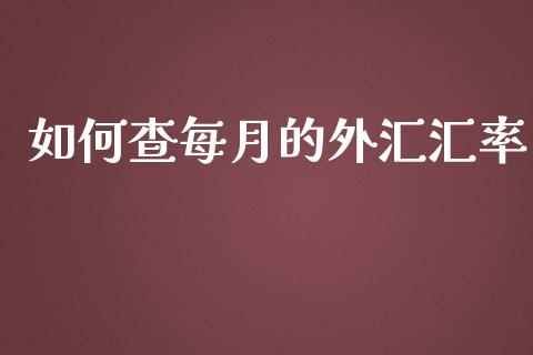 如何查每月的外汇汇率_https://m.jnbaishite.cn_金融市场_第1张