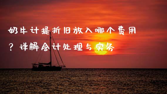奶牛计提折旧放入哪个费用？详解会计处理与实务_https://m.jnbaishite.cn_金融市场_第1张