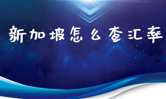 新加坡怎么查汇率_https://m.jnbaishite.cn_期货研报_第1张