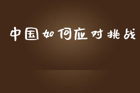中国如何应对挑战_https://m.jnbaishite.cn_期货研报_第1张