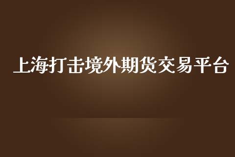 上海打击境外期货交易平台_https://m.jnbaishite.cn_期货研报_第1张