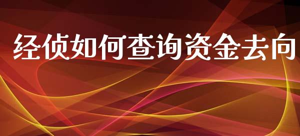 经侦如何查询资金去向_https://m.jnbaishite.cn_期货研报_第1张