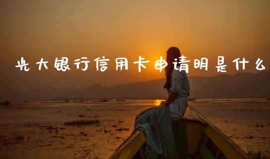 光大银行信用卡申请明是什么_https://m.jnbaishite.cn_金融市场_第1张