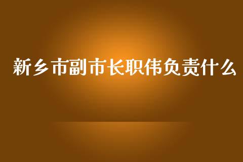 新乡市副市长职伟负责什么_https://m.jnbaishite.cn_财经新闻_第1张