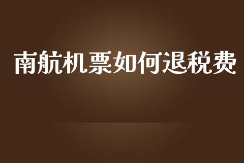 南航机票如何退税费_https://m.jnbaishite.cn_投资管理_第1张