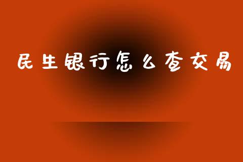民生银行怎么查交易_https://m.jnbaishite.cn_投资管理_第1张