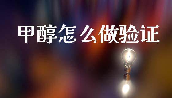 甲醇怎么做验证_https://m.jnbaishite.cn_期货研报_第1张