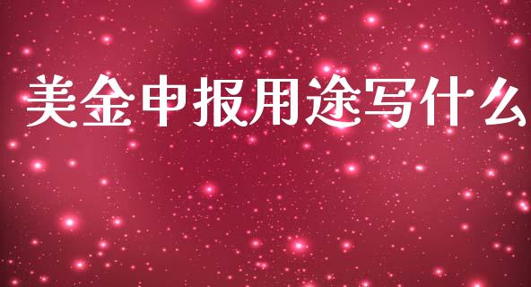 美金申报用途写什么_https://m.jnbaishite.cn_金融市场_第1张