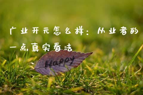 广业开元怎么样：从业者的一点真实看法_https://m.jnbaishite.cn_期货研报_第1张