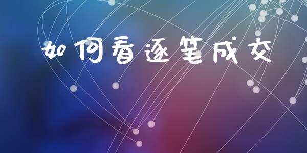 如何看逐笔成交_https://m.jnbaishite.cn_金融市场_第1张