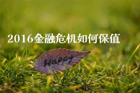 2016金融危机如何保值_https://m.jnbaishite.cn_金融市场_第1张