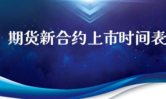 期货新合约上市时间表_https://m.jnbaishite.cn_期货研报_第1张