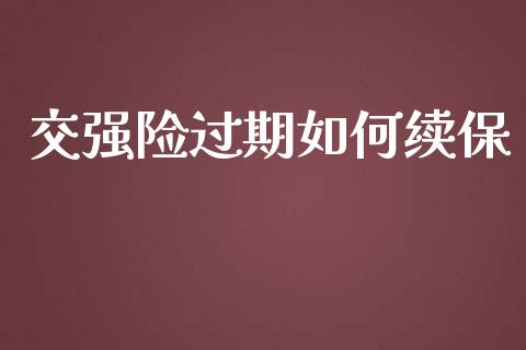 交强险过期如何续保_https://m.jnbaishite.cn_期货研报_第1张