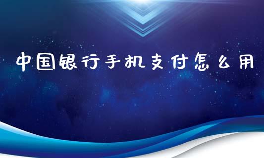 中国银行手机支付怎么用_https://m.jnbaishite.cn_财经新闻_第1张