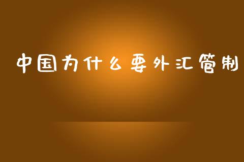 中国为什么要外汇管制_https://m.jnbaishite.cn_投资管理_第1张