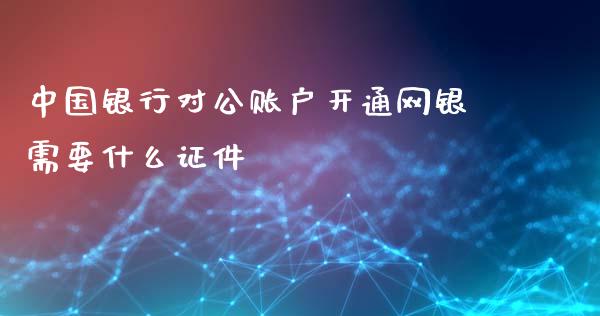 中国银行对公账户开通网银需要什么证件_https://m.jnbaishite.cn_投资管理_第1张